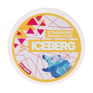 Extreme Strawberry Banana Gum Nicotine Pouches by Iceberg