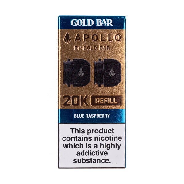 Blue Raspberry Gold Bar Apollo 20k Prefilled Pods - Image 2