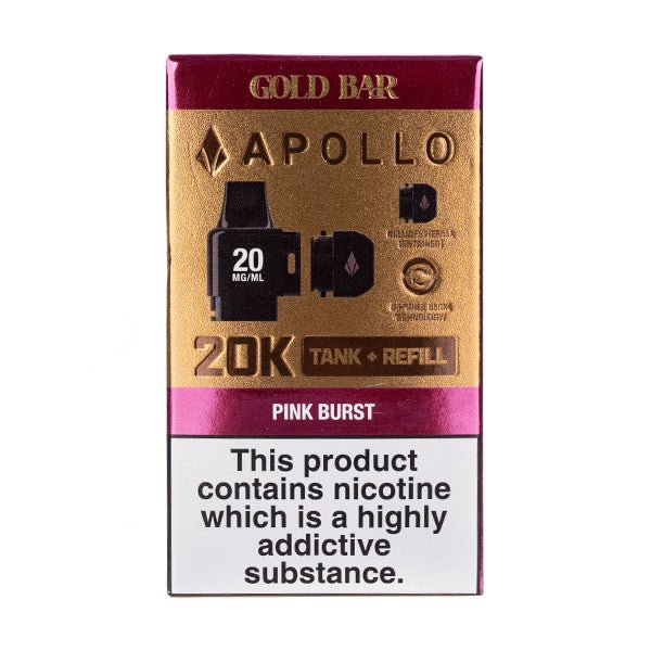 Pink Burst Gold Bar Apollo 20k Prefilled Pods
