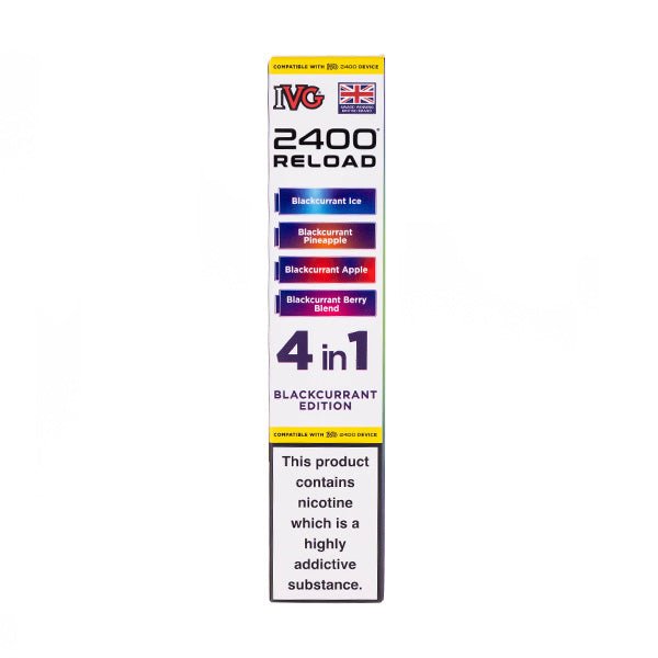 Blackcurrant Edition IVG 2400 Reload Replacement Pods - 4 Pack