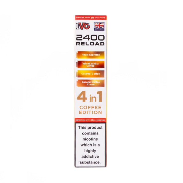 Coffee Edition IVG 2400 Reload Replacement Pods - 4 Pack