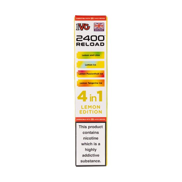 Lemon Edition IVG 2400 Reload Replacement Pods - 4 Pack