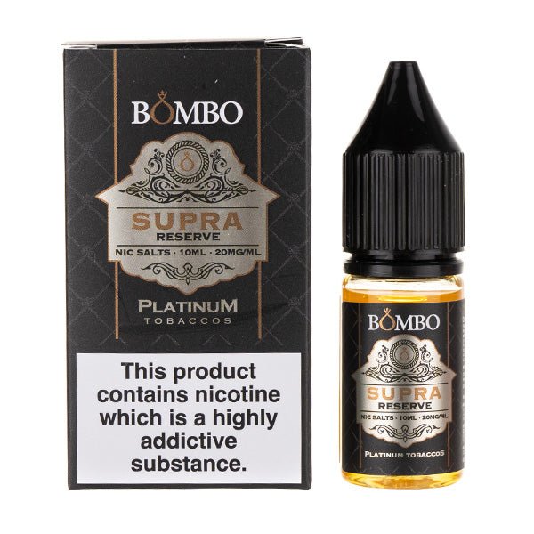 Supra Reserve Nic Salt E-Liquid by Bombo Platinum Tobaccos