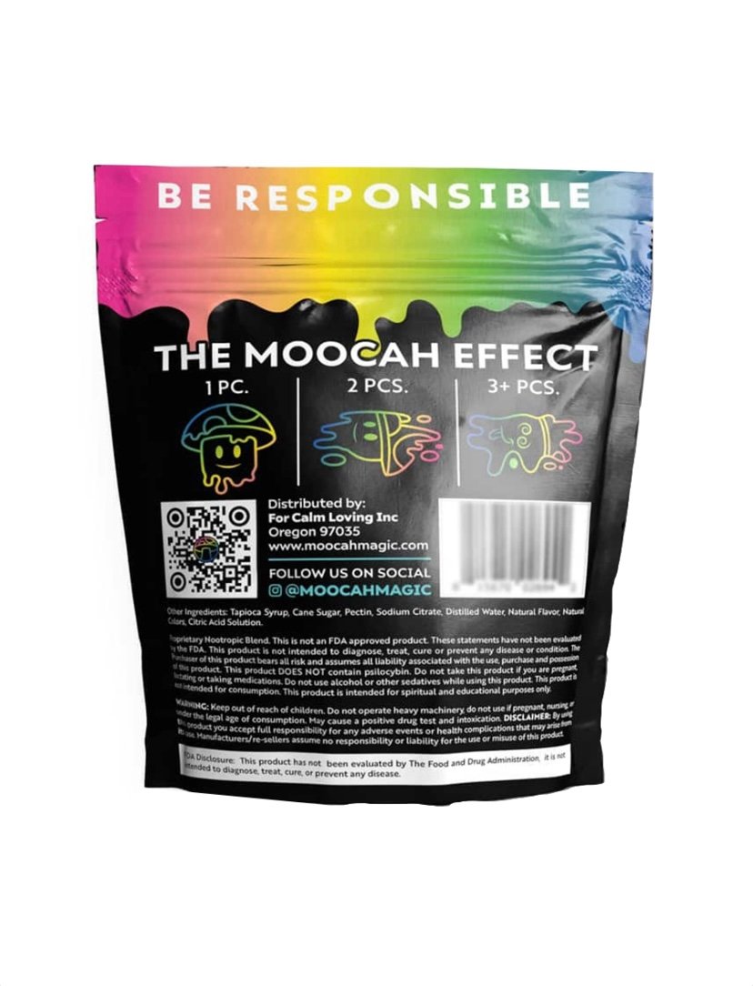 Blue Raspberry Bliss Moocah Mega Dose Mushroom Gummies 5ct - Image 2