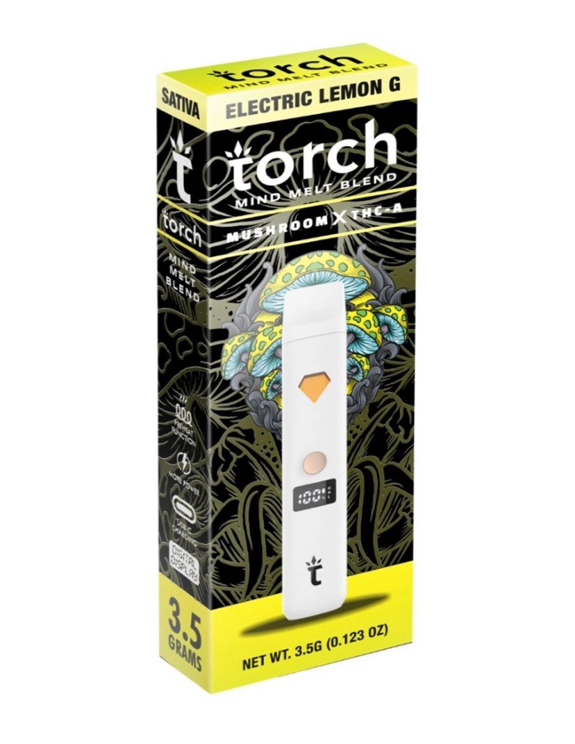 Electric Lemon G Torch Mind Melt Mushroom x THC-A Blend White Series Vape 3.5G